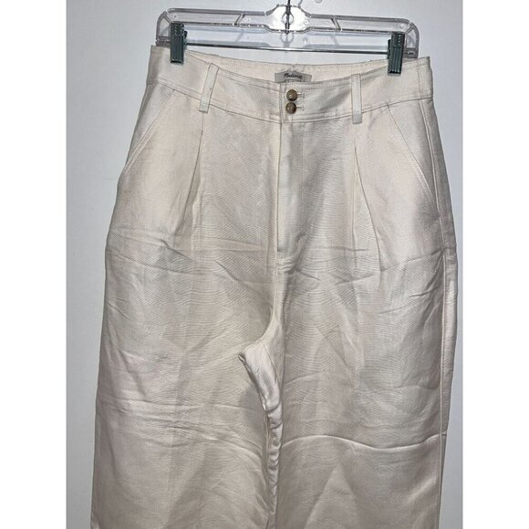 NWOT Madewell High-Waisted Tapered Denim Trousers Size 6 Cream  Womens - Picture 5 of 11